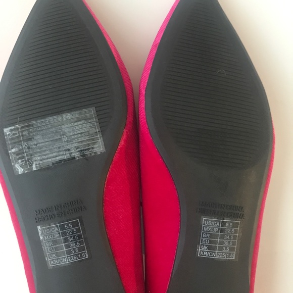 Pink Velvet Flats - Picture 5 of 5